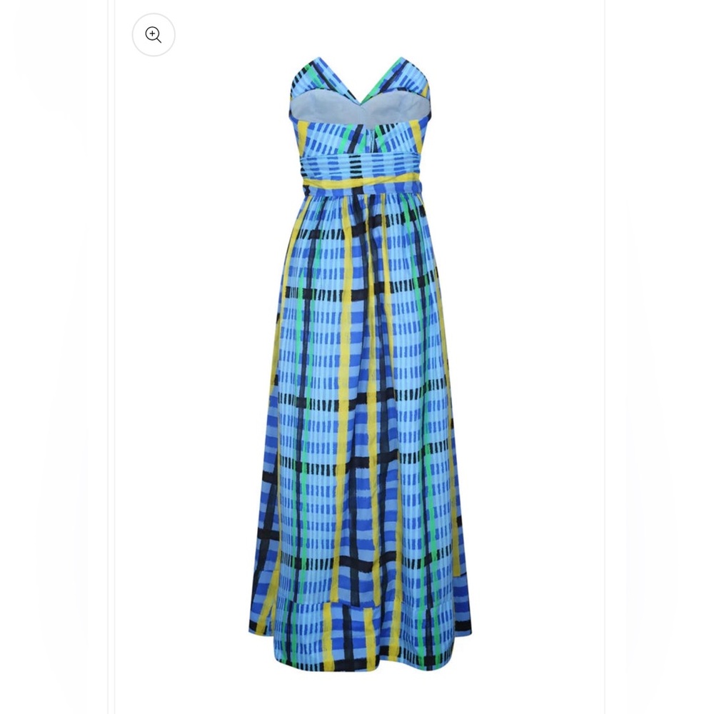 De Loreta Charro dress in tartan azul - Picture 2 of 4